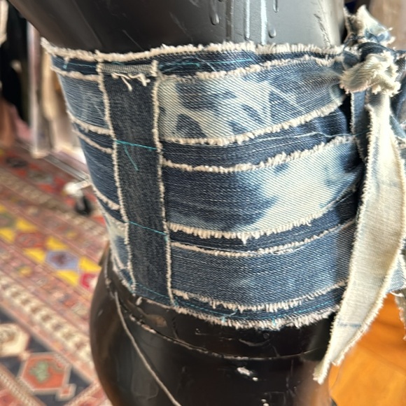 Repurposed denim belt/ cumberbund - Picture 5 of 6